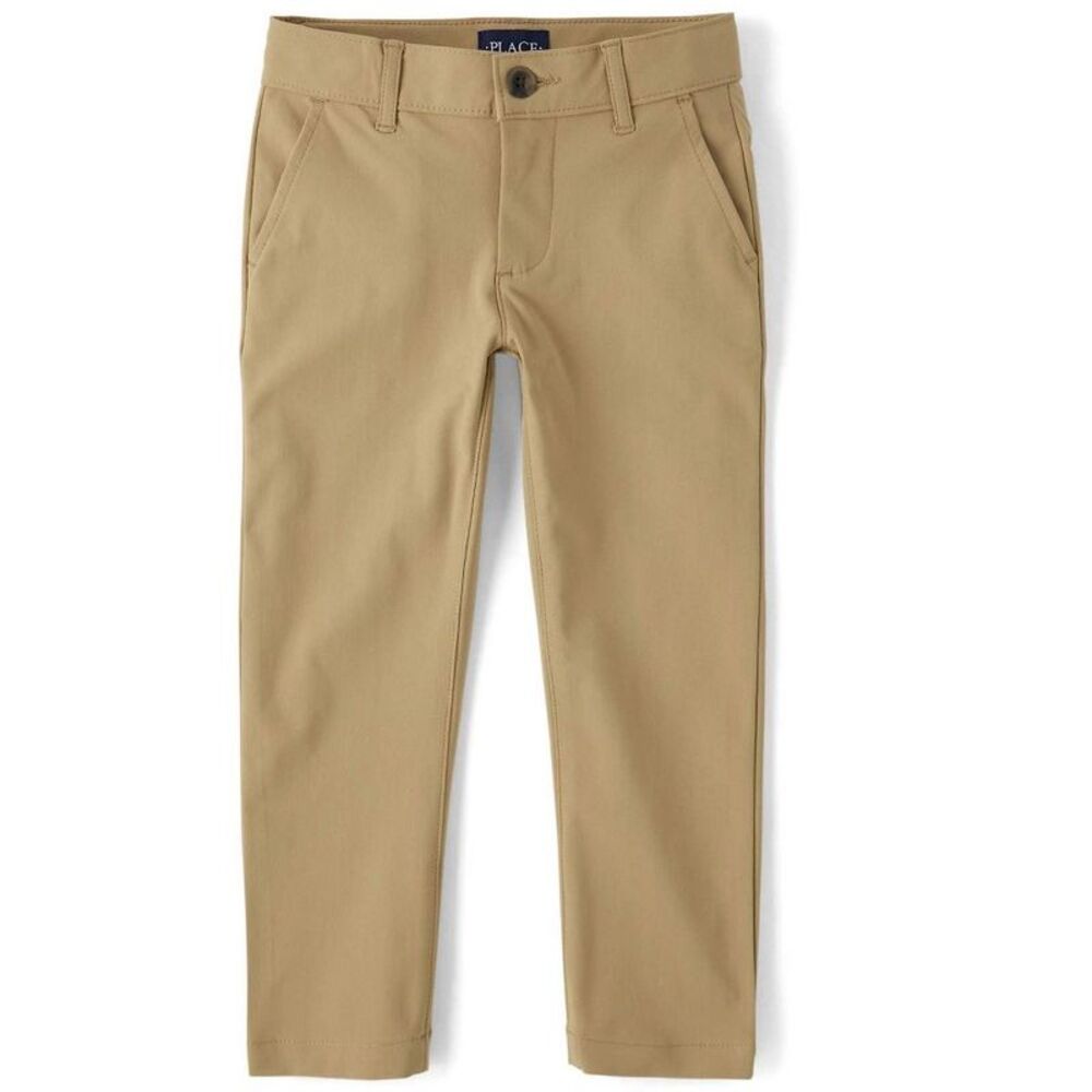 The Children's Place Boys Uniform Quick Dry Skinny Chino Pants Tan 14